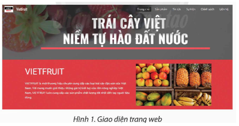 Em đã sử dụng phần mềm thiết kế những trang web như blog cá nhân, trang web bán hàng, trang web du lịch hay trang web tin tức chưa? Hãy nêu ý tưởng thiết kế trang web như Hình 1.   (ảnh 1)