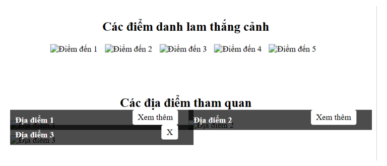 Thiết kế nội dung trang Điểm đến cho trang web chủ đề danh lam thắng cảnh ở quê hương em (ảnh 1)